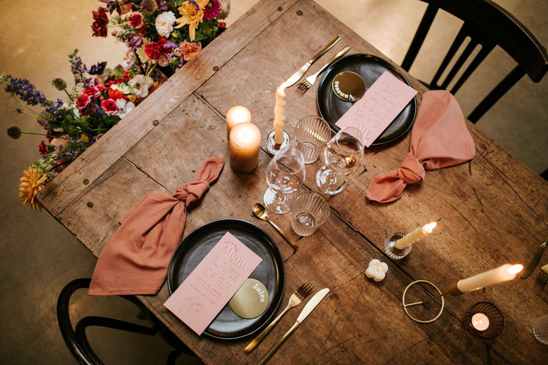 décoration mariage table bois wedding planner noce machine